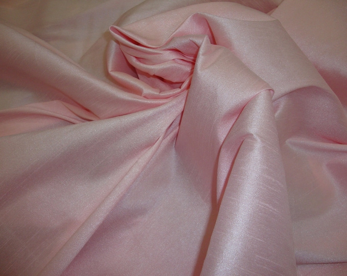 Pink Ice Shantung Dupioni Faux Silk two tone fabric BY THE YARD 54" wide