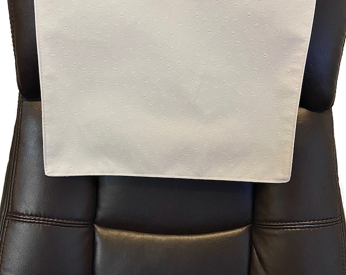 Vinyl, White Ostrich,14x30, Sofa, Loveseat, Chaise, Theater Seat, RV Cover, Chair Caps, Headrest Pad, Recliner Head Cover, arm rest