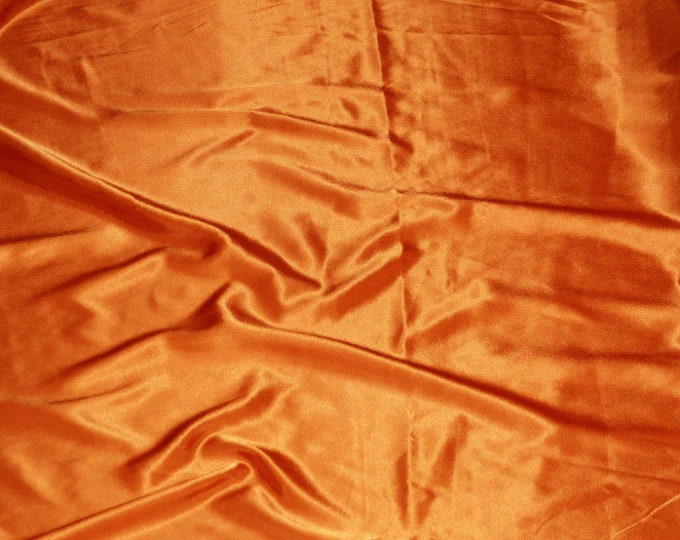 Orange charmeuse silky soft polyester fabric  60" wide