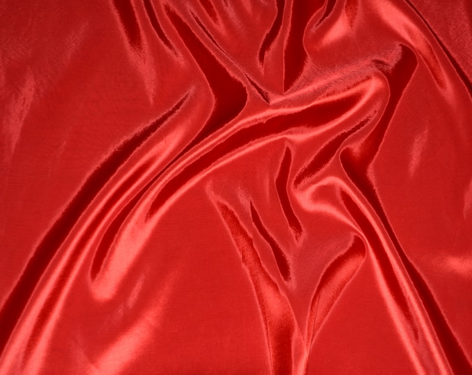 Red Taffeta polyester fabric 58” wide sold  the Yard