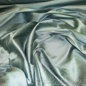 Aruba Shantung Dupioni Faux Silk two tone fabric BY THE YARD 54 wide image 1