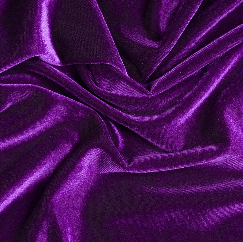 PÚRPURA tela de cortinas de ropa de spandex de terciopelo - Etsy España