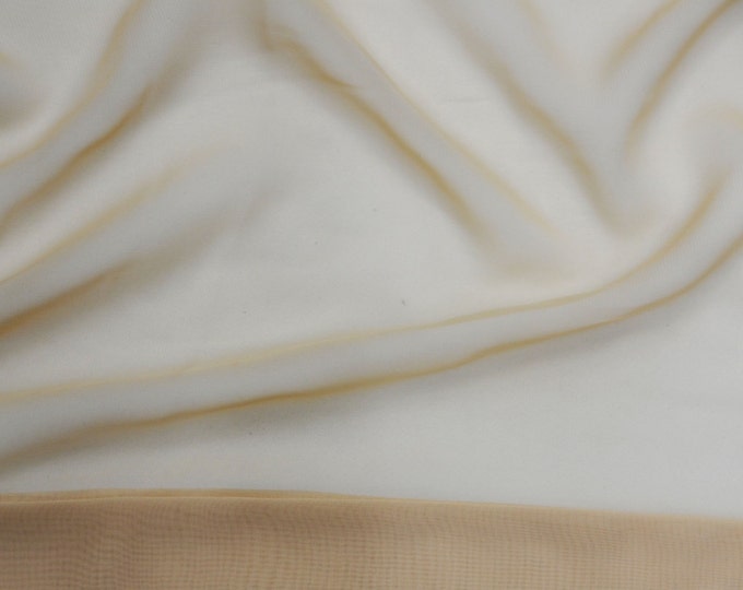 Champagne Chiffon soft Sheer  60" Wide Fabric By The yard HOME DECOR