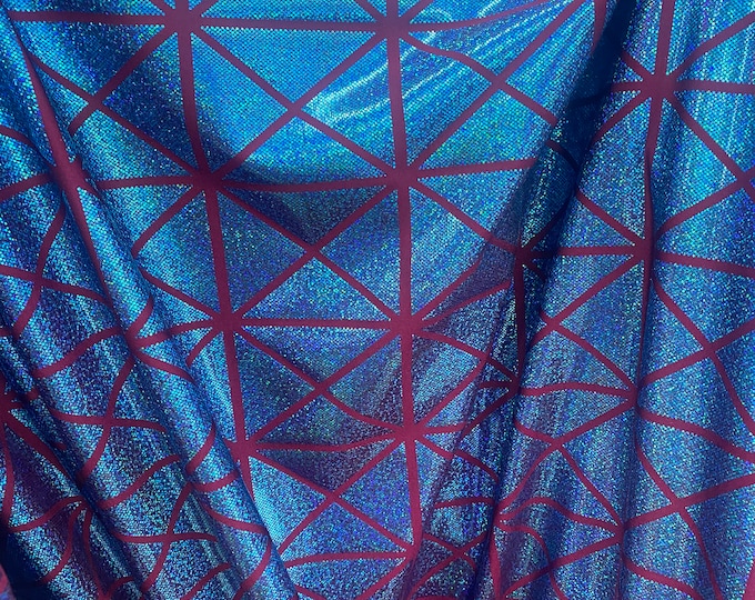 Stretch Blue mystique diamond Nylon ,swimsuits, 60” wide