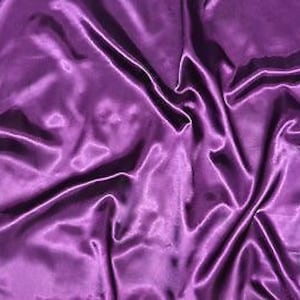 charmouse satin polyester fabric  60&quot;wide DRESS Gown PLUM solid silky shinny