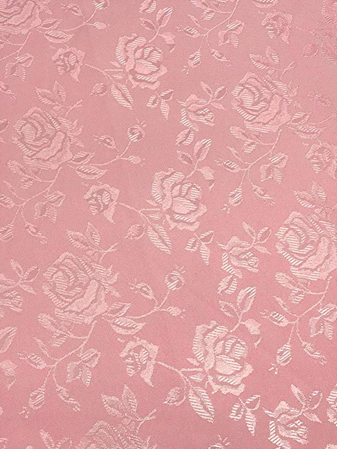 Pink Jacquard Fabric Satin Floral 58