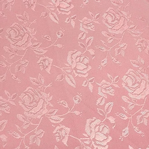 Pink Jacquard fabric Satin Floral 58" wide per yard