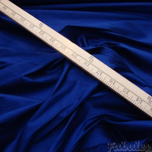 True Blue Shantung Dupioni Faux Silk two tone fabric BY THE YARD 54" wide