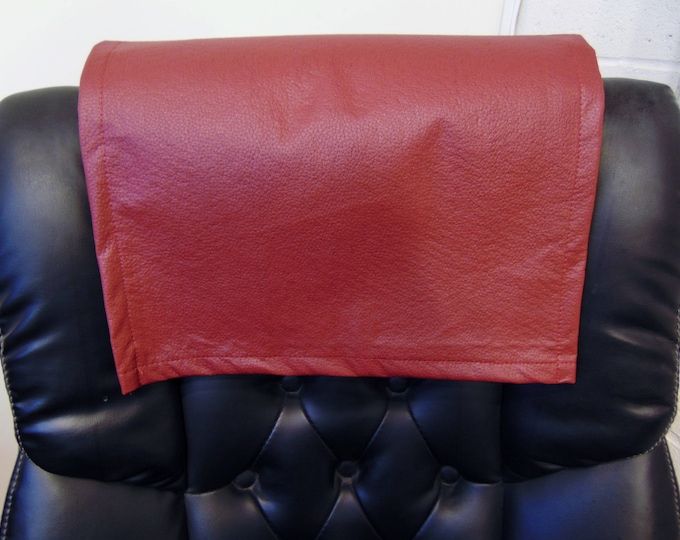 Vinyl, Cinnabar Champion, 15x15, Sofa, Loveseat, Chaise, Theater Seat, RV Cover, Chair Caps, Headrest Pad, Recliner Head Cover, Protector