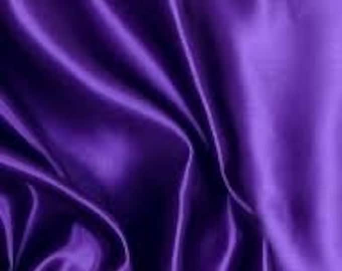 Purple Satin Crepe back Fabric 60" Wide Sold By the yard