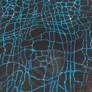 Crackle design on mesh four way stretch fabric sold by the yard