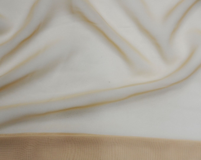 Champagne Chiffon soft Sheer  60" Wide Fabric By The yard HOME DECOR
