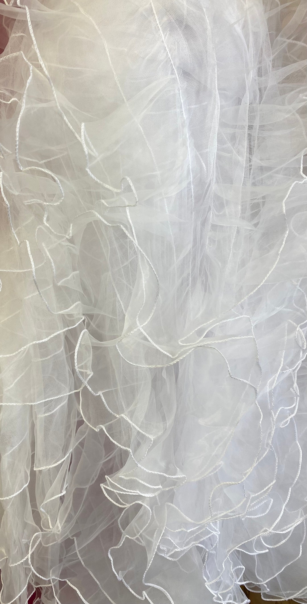 Ivory/Blue Organza Plaids