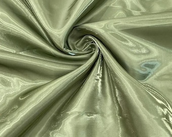 Sage Green Liquid glossy Bridal prom Satin prom dress fabric per yard
