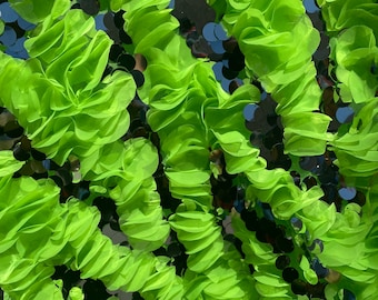 Ruffled Organza on silver sequin Fabric 54" wide