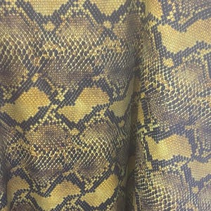 Brown Snake Design Nylon Spandex By The Yard, Digital Print Snake Fabric  Muti Color Snake Fabric 4 Way Stretch, Fabric 60” wide