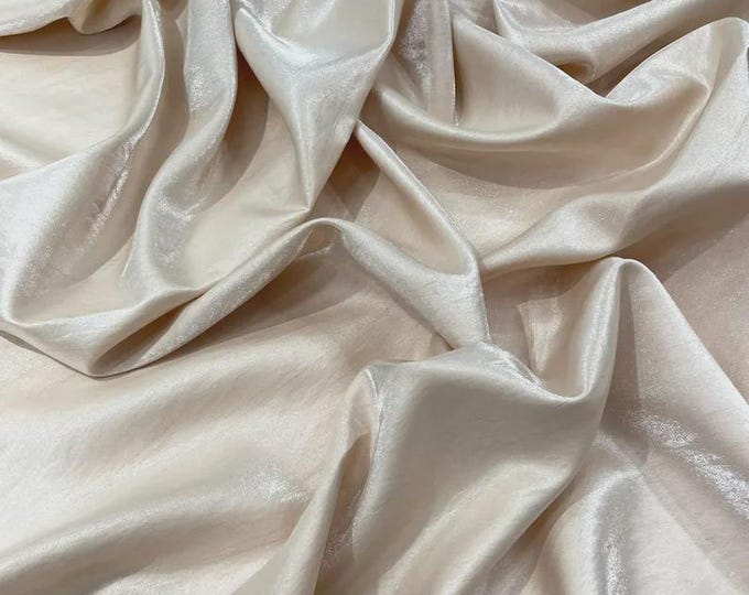 Liquid Satin Shantung Orange /Gold Material, Elegant Formal Wear Fabric, Drapery Fabric, Event Decor