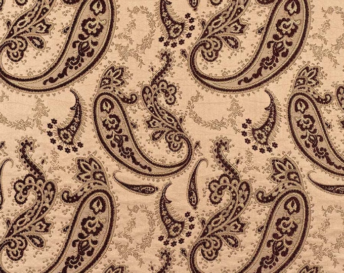GISELE Paisley chenille upholstery fabric 56” wide