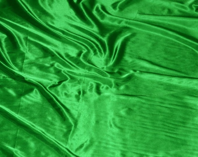 Kelly Green Charmeuse Satin Fabric by the Yard and Wholesale Bolt | 60" Wide | Charmeuse Fabrics Charmeuse Satin Bridal Wedding Satin Fabric
