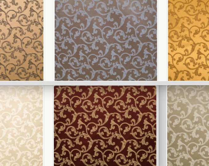 floral Jacquard drapery fabric by the yard 54" wide