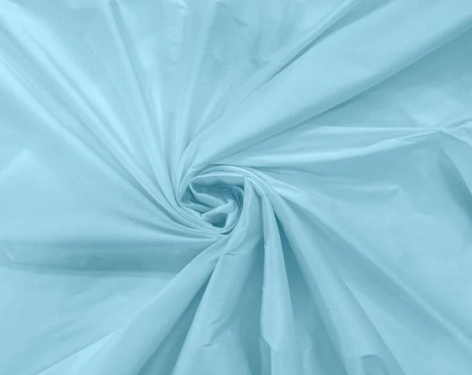 Baby blue Imitation faux Silk Taffeta Fabric for Fashion, Home Decor Sold By The Yard 55” wide