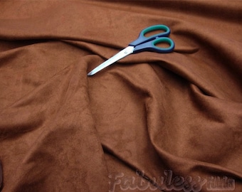 Suede fabric Leather Brown Upholstery Fabric per yard