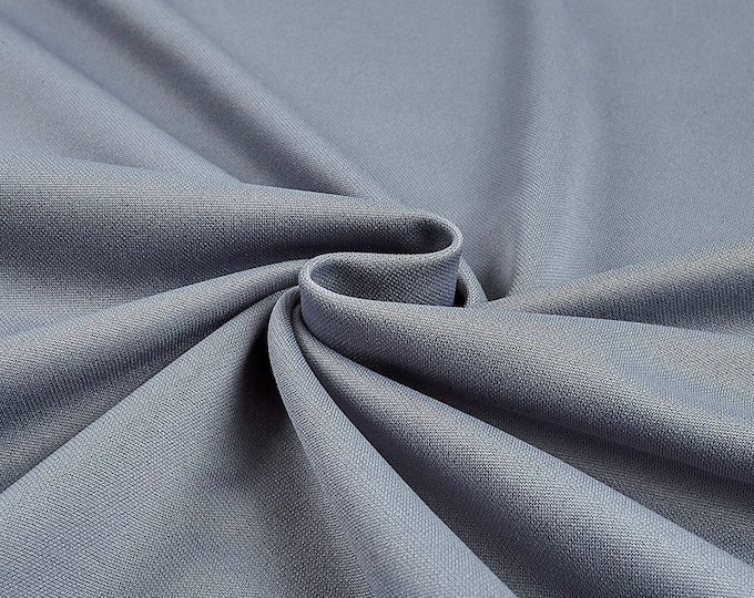 Gray 59/60" Wide 100% Polyester Wrinkle Free Stretch Double Knit Scuba Fabric By The Yard