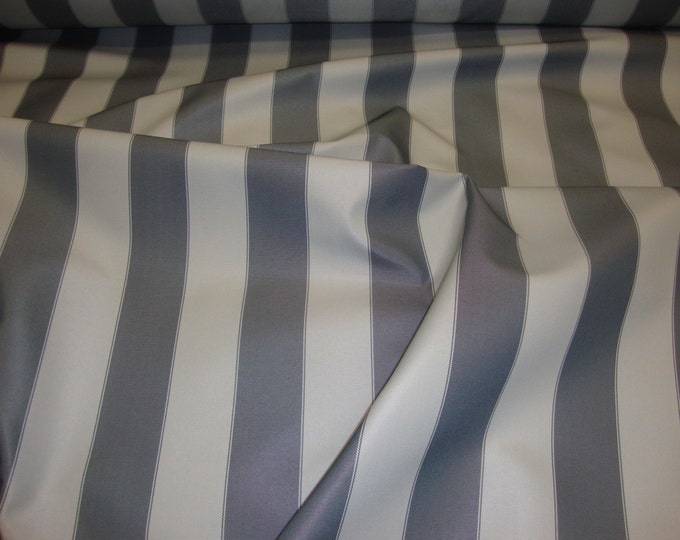 Dark Grey light Grey Striped Waterproof Outdoor Canvas fabric 60" 600 Denier wide per yard