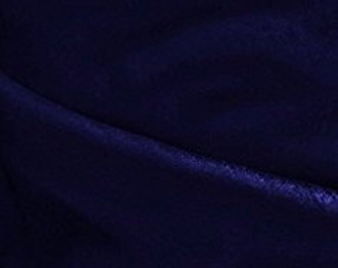 Navy Plush Triple Velvet Fabric Drapery 45" wide per yard