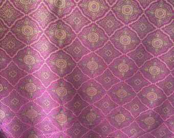 Violet Jacquard Damask light weight multi purpose fabric by the yard