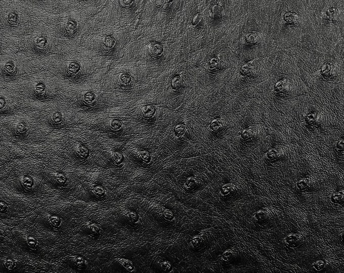 Black ostrich faux vinyl Marine grade UV resistance waterproof Fabric