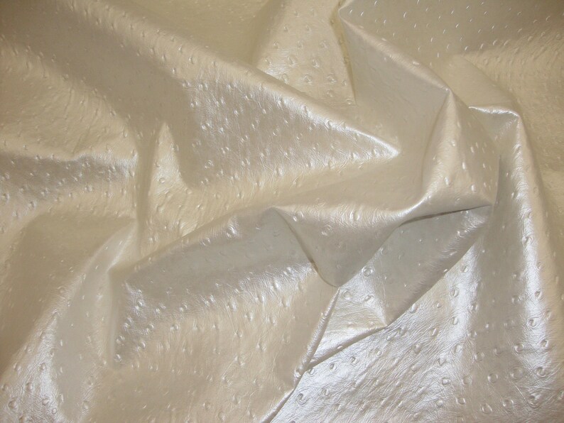 Pearl Metallic Ostrich Upholstery Vinyl Fabric per Yard Etsy