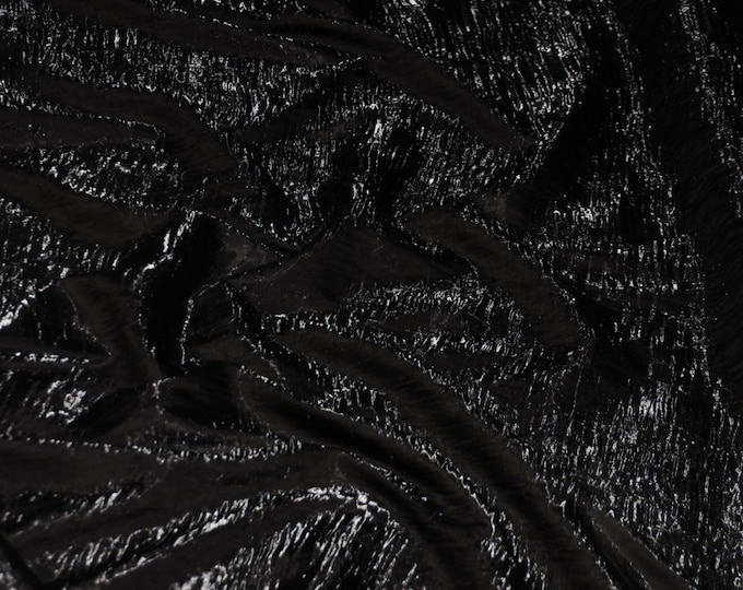 Satin Iridescent Shimmer Crushed Dress wedding tablecloth Satin Fabric BLACK / 54" Wide / Sold By the yard