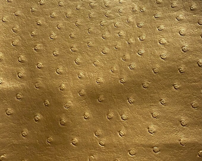 Gold ostrich faux vinyl Marine grade UV resistance waterproof Fabric