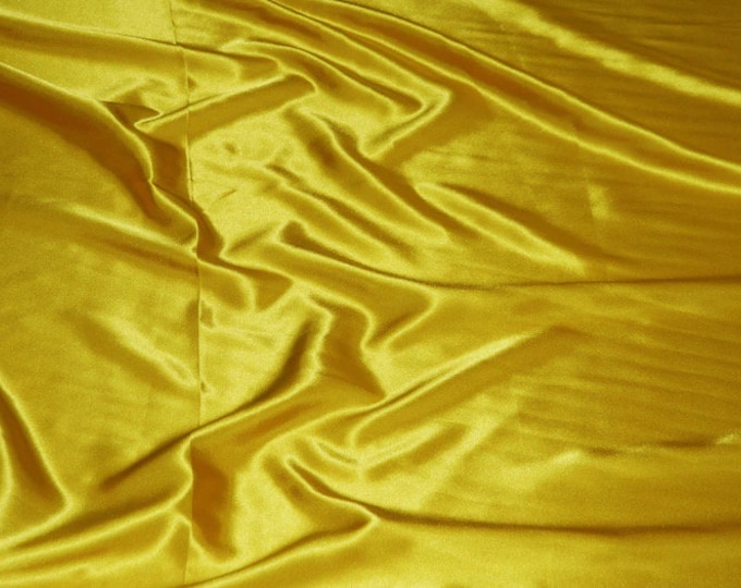 Yellow charmeuse silky soft polyester fabric  60" wide