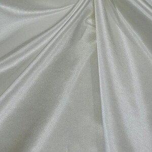 Ivory Heavy Shiny Bridal Satin Fabric for Wedding Dress, 60&quot;  wide
