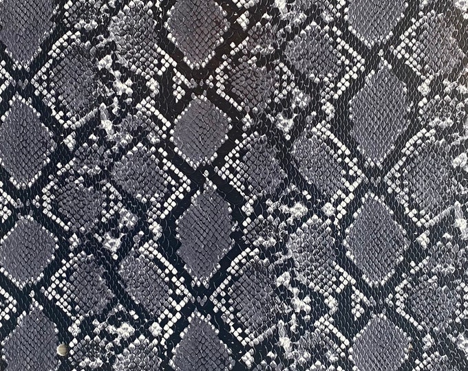 Gray Cobra Snake Embossed vinyl fabric sold by the yard 54” wide