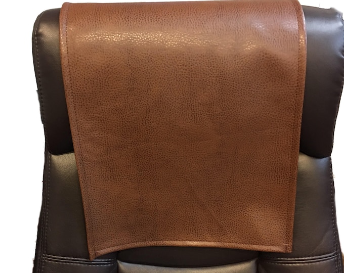 Peanut Ford faux leather vinyl Sofa Loveseat Chaise Theater Seat, Chair Caps Headrest Pad, Recliner Head Cover, Furniture Protector