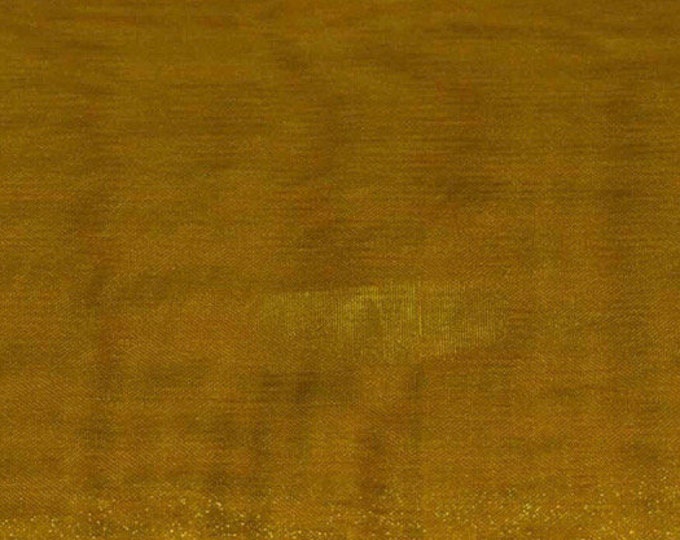 Dark Gold crystal Organza sheer fabric polyester 58" wide