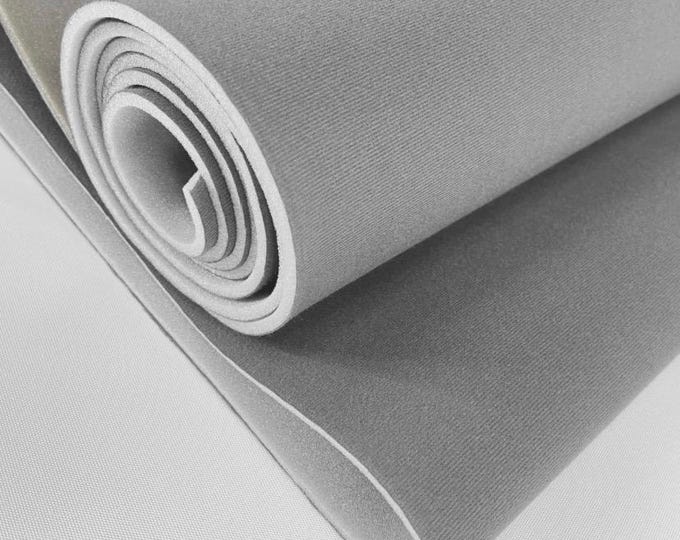 Foam Backed light gray Auto Headlining 3/16" Fabric by the yard 60" wide