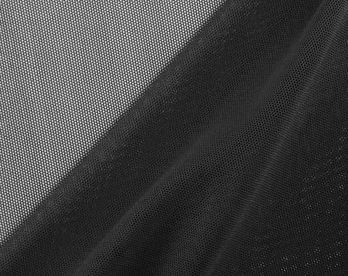 Black Power Mesh Stretch Fabric 60" per yard