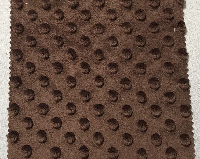 Minky Dimple Dot fabric 60" wide by the yard-Brown