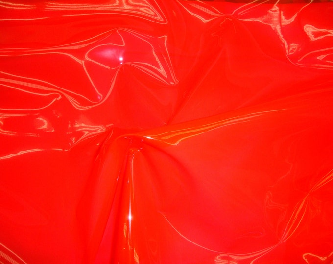 Red 10 Gauge Transparent Tinted Plastic Vinyl Tinted 54 Inch Wide Fabric By the Yard diy projects arts and crafts home decor upholstery