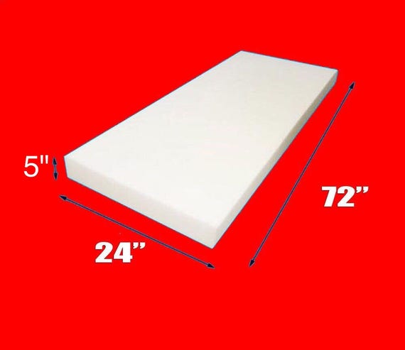 30/" Wide x 72/" Long Medium Density chair cushion Foam Upholstery 6/" Thick