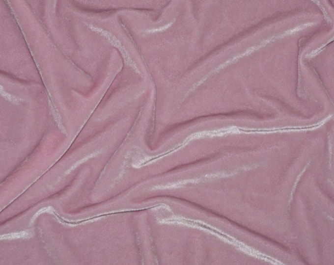 Pink Stretch Velvet Fabric By The Yard | 58’’ wide