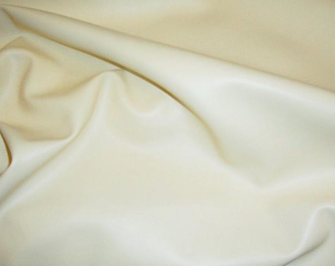 Ivory Clothing / Upholstery PVC Faux  Leather vinyl fabric per yard