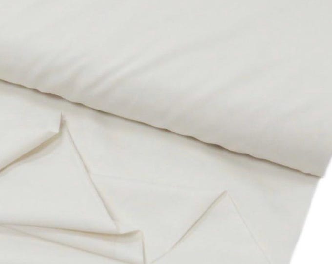 White Crepe de Chine-Pongee Fabric, 58 Inches Wide, 100% Polyester sold by the yard