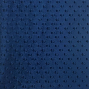 Navy Minky Fabric by the Yard – Dimple Dot Plush Baby Blanket & Nursery Sewing Fabric 60” Wide