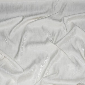 Satin Iridescent Shimmer Crushed  Dress wedding tablecloth Satin Fabric WHITE / 55" Wide / Sold By the yard