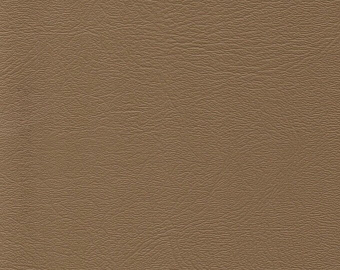 Med Parchment upholstery faux leather vinyl 54" Wide  Sold BY THE YARD